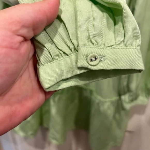 The Drop Women's Smoke Green Long Sleeve V-Neck Mini Dress size Large - Picture 12 of 13